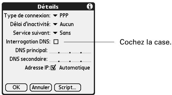 PALM TUNGSTEN C - Pour saisir les numéros dns principal et secondaire: - 1