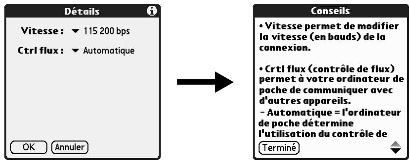 PALM TUNGSTEN C - Pour afficher un conseil en ligne : - 1