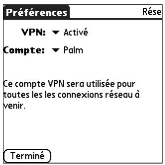 PALM TUNGSTEN C - Pour configurer votre compte VPN : - 3
