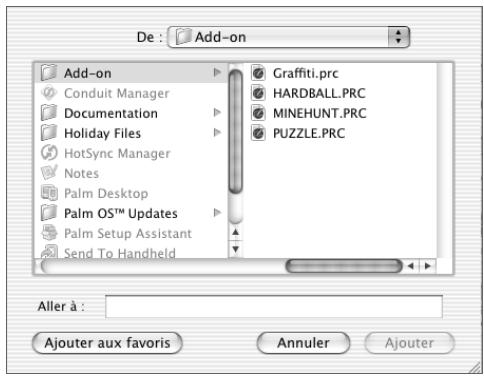 PALM TUNGSTEN C - Installation d'applications et de fichiers sur macintosh - 2