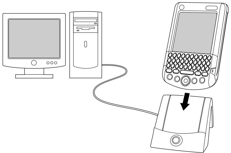 PALM TUNGSTEN C - Pour exécuter une hotsync locale sous windows : - 1