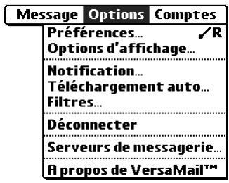 PALM TUNGSTEN C - Pour programmer une opération de téléchargement automatique des messages : - 1