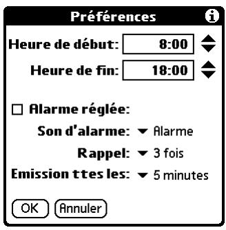 PALM TUNGSTEN C - Préférences - 1