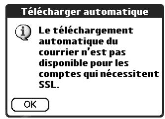 PALM TUNGSTEN C - Programmation d'une opération de téléchargement automatique de messages - 1