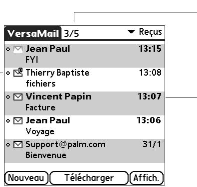 PALM TUNGSTEN C - Pour recevoir des messages : - 4