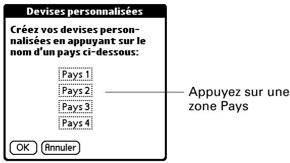 PALM TUNGSTEN C - Pour définir un symbole de devise personnalisé : - 1