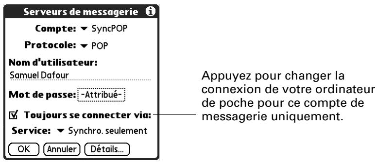 PALM TUNGSTEN C - Pour modifier votre nom d'utilisateur ou votre mot de passe : - 2