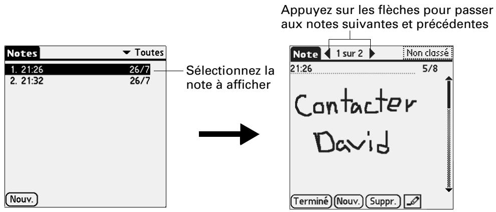 PALM TUNGSTEN C - Pour consulter une note : - 1