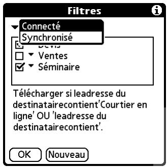 PALM TUNGSTEN C - Pour activer ou désactiver un filtre : - 2