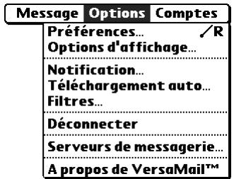 PALM TUNGSTEN C - Pour modifier un compte et ajouter APOP : - 1