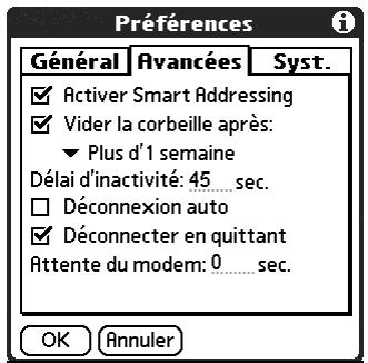 PALM TUNGSTEN C - Pour vider automatiquement la corbeille : - 1