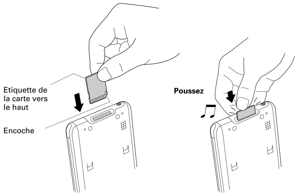 PALM TUNGSTEN C - Pour insérer une carte d'extension : - 1