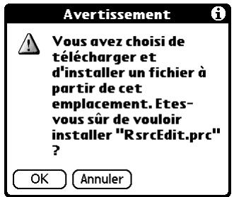 PALM TUNGSTEN C - Téléchargement d'un fichier sur votre ordinateur de poche - 1