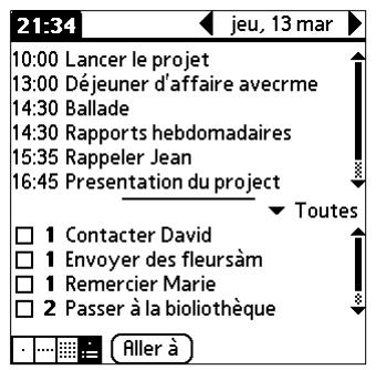 PALM TUNGSTEN C - Pour afficher la vue de l'agenda : - 2