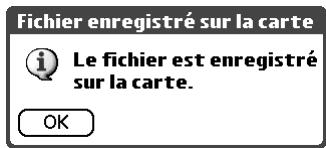 PALM TUNGSTEN C - Pour enregistrer une pièce jointe dans une carte d'extension : - 2
