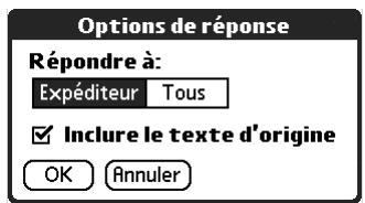 PALM TUNGSTEN C - Réponse à un message - 2