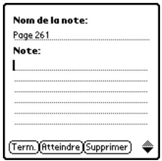 PALM TUNGSTEN C READER - Pour créer une note : - 1