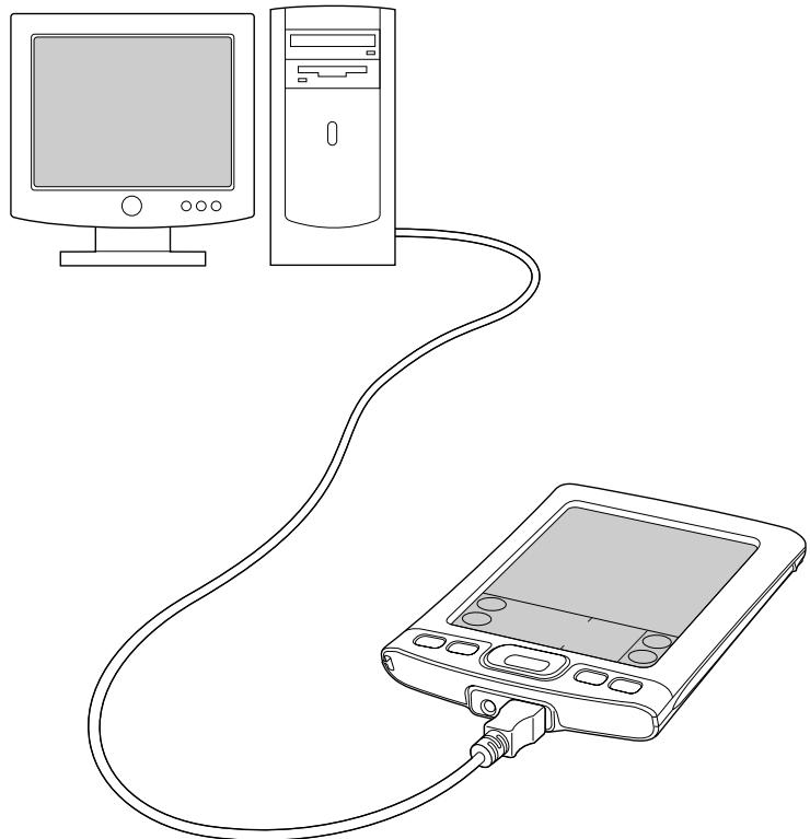 PALM TUNGSTEN E - Pour exécuter une opération hotSync sur un ordinateur sous windows : - 1
