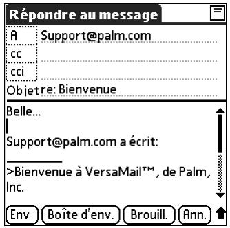 PALM TUNGSTEN E - Réponse à un message - 3