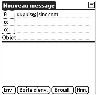 PALM TUNGSTEN E - Pour entrer l'adresse : - 1