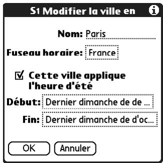 PALM TUNGSTEN E - Pour ajouter une ville : - 1