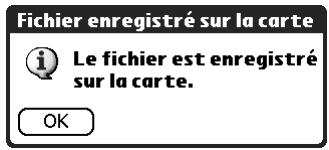 PALM TUNGSTEN E - Pour enregistrer une pièce jointe dans une carte d'extension : - 2
