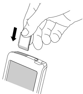 PALM TUNGSTEN E - Pour insérer une carte d'extension : - 1