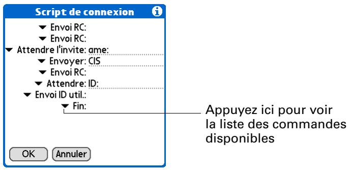 PALM TUNGSTEN E - Scripts de connexion - 1