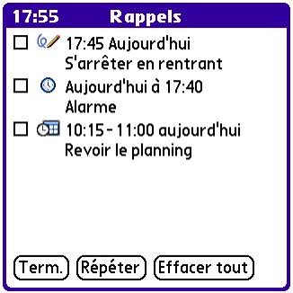 PALM TUNGSTEN E - Réception d'alertes sur votre ordinateur de poche - 1