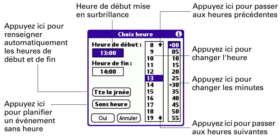 PALM TUNGSTEN E - Pour planifier un événement à la date du jour : - 2