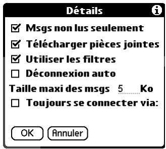 PALM TUNGSTEN E - Pour recevoir des e-mails : - 2