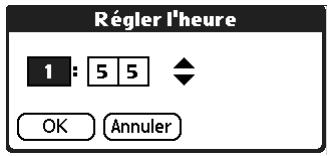 PALM TUNGSTEN E - Pour paramétrer l'heure : - 1