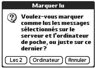 PALM TUNGSTEN E - Pour marquer des messages comme étant lus ou non lus : - 2
