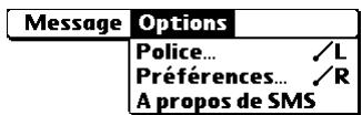 PALM TUNGSTEN T2 - Menu Options - 2