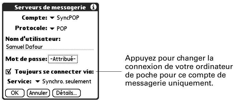 PALM TUNGSTEN T2 - Pour modifier votre nom d'utilisateur ou votre mot de passe : - 2