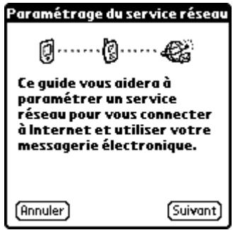 PALM TUNGSTEN T2 - Configuration des paramètres de services réseau pour le téléphone - 1