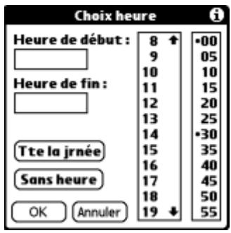 PALM TUNGSTEN T2 - Pour planifier un événement sans heure : - 1
