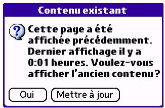 PALM TUNGSTEN T2 - Pour actualiser une page : - 1