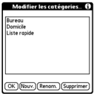 PALM TUNGSTEN T2 - Pour renommer une catégorie : - 1