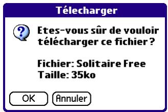 PALM TUNGSTEN T2 - Téléchargement d'un fichier sur votre ordinateur de poche - 1