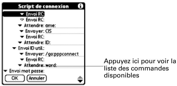 PALM TUNGSTEN T2 - Scripts de connexion - 1