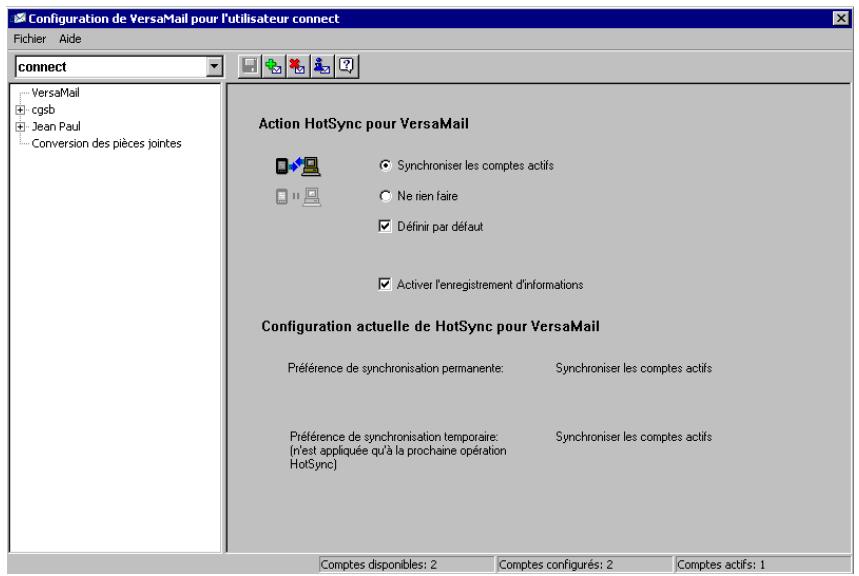 PALM TUNGSTEN T2 - Synchronisation d'un compte - 2