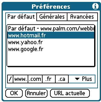 PALM TUNGSTEN T2 - Pour changer de page d'accueil : - 2