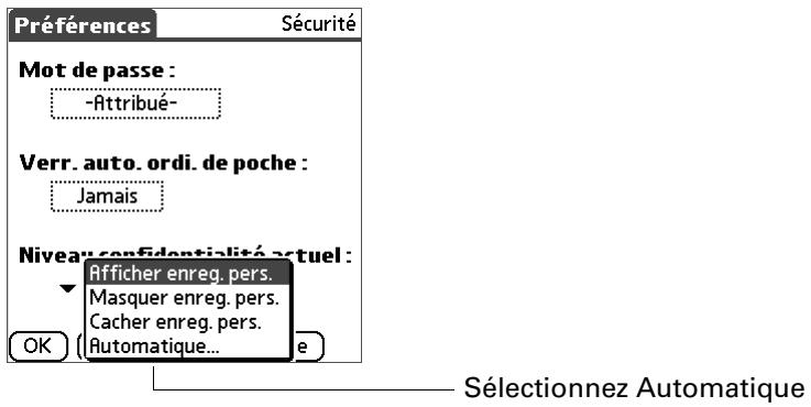PALM TUNGSTEN T2 - Pour cacher ou masquer vos enregistrements lorsque vous éteignez votre ordinateur de poche : - 4