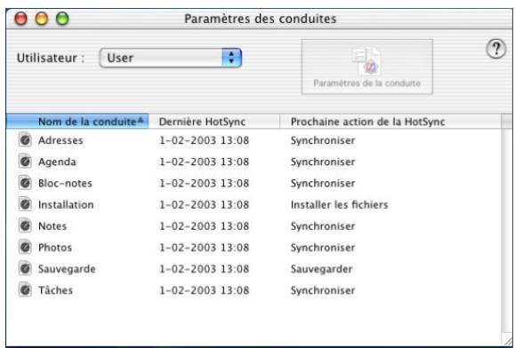 PALM TUNGSTEN T2 - Pour personnaliser les paramètres de l'application HotSync sous Windows : - 3