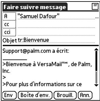 PALM TUNGSTEN T2 - Pour transmettre un message : - 2