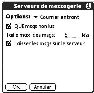 PALM TUNGSTEN T2 - Taille maximale des msgs - 1