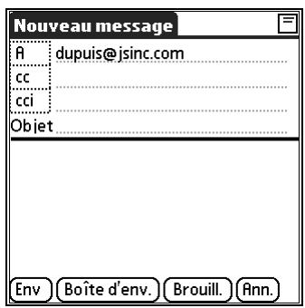 PALM TUNGSTEN T2 - Pour entrer l'adresse : - 1