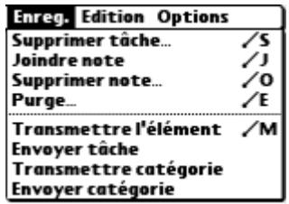 PALM TUNGSTEN T2 - Menu Enreg. - 1