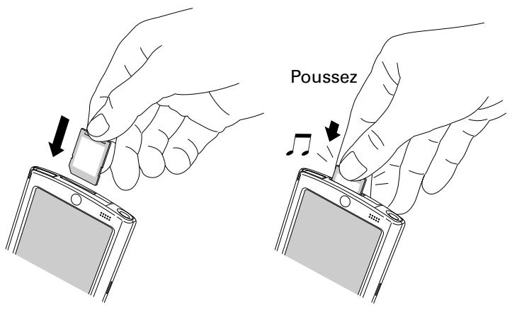 PALM TUNGSTEN T2 - Pour insérer une carte d'extension : - 1
